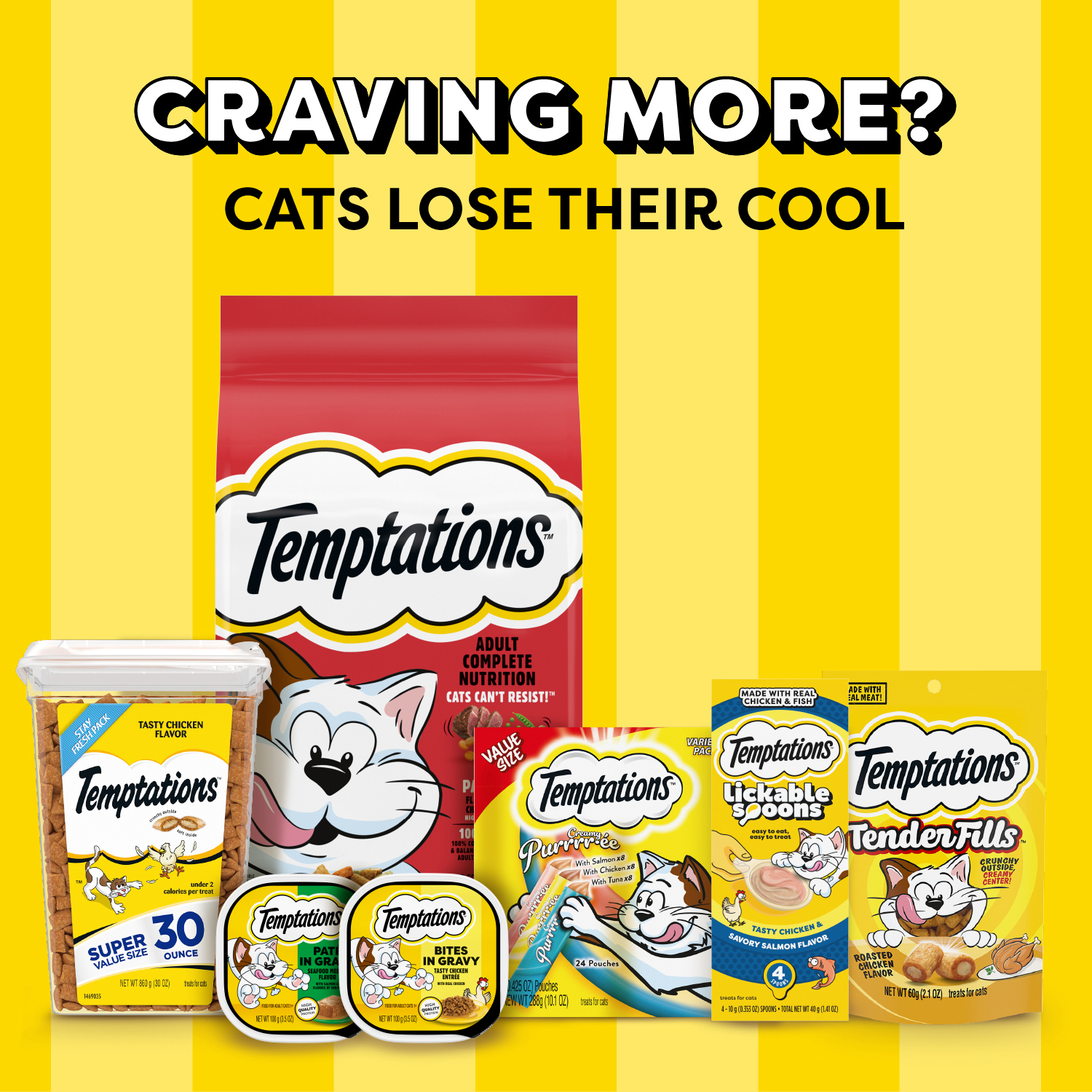 slide 5 of 8, TEMPTATIONS Classic Crunchy and Soft Cat Treats Rockin' Lobster Flavor, 6.3 oz. Pouch, 6.3 oz