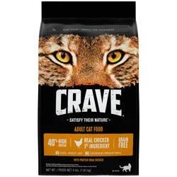 CRAVE Grain Free Adult High Protein Natural Dry Cat Food With Protein From Chicken