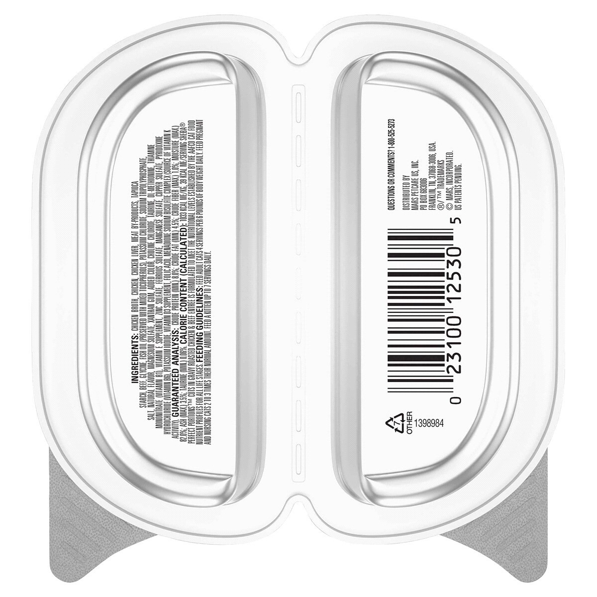 slide 2 of 4, Sheba Perfect Portions Cuts in Gravy Premium Roasted Chicken & Beef Entree Cat Food 2 ea, 2.6 oz