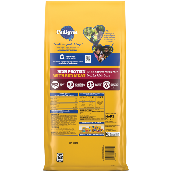 slide 4 of 29, Pedigree High Protein with Red Meat Adult Beef & Lamb Flavor Dog Food 56 oz, 3.5 lb