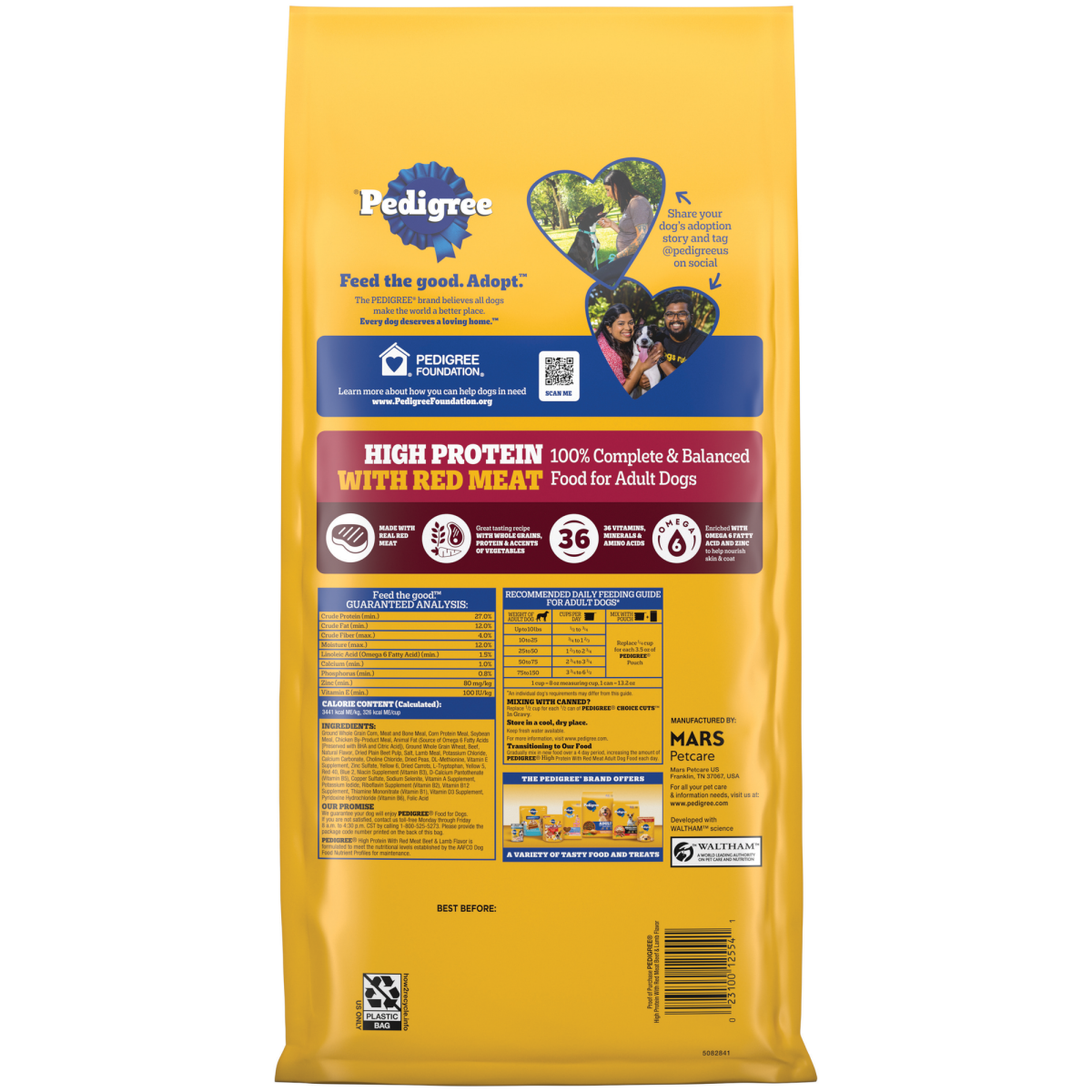 slide 5 of 29, Pedigree High Protein with Red Meat Adult Beef & Lamb Flavor Dog Food 56 oz, 3.5 lb