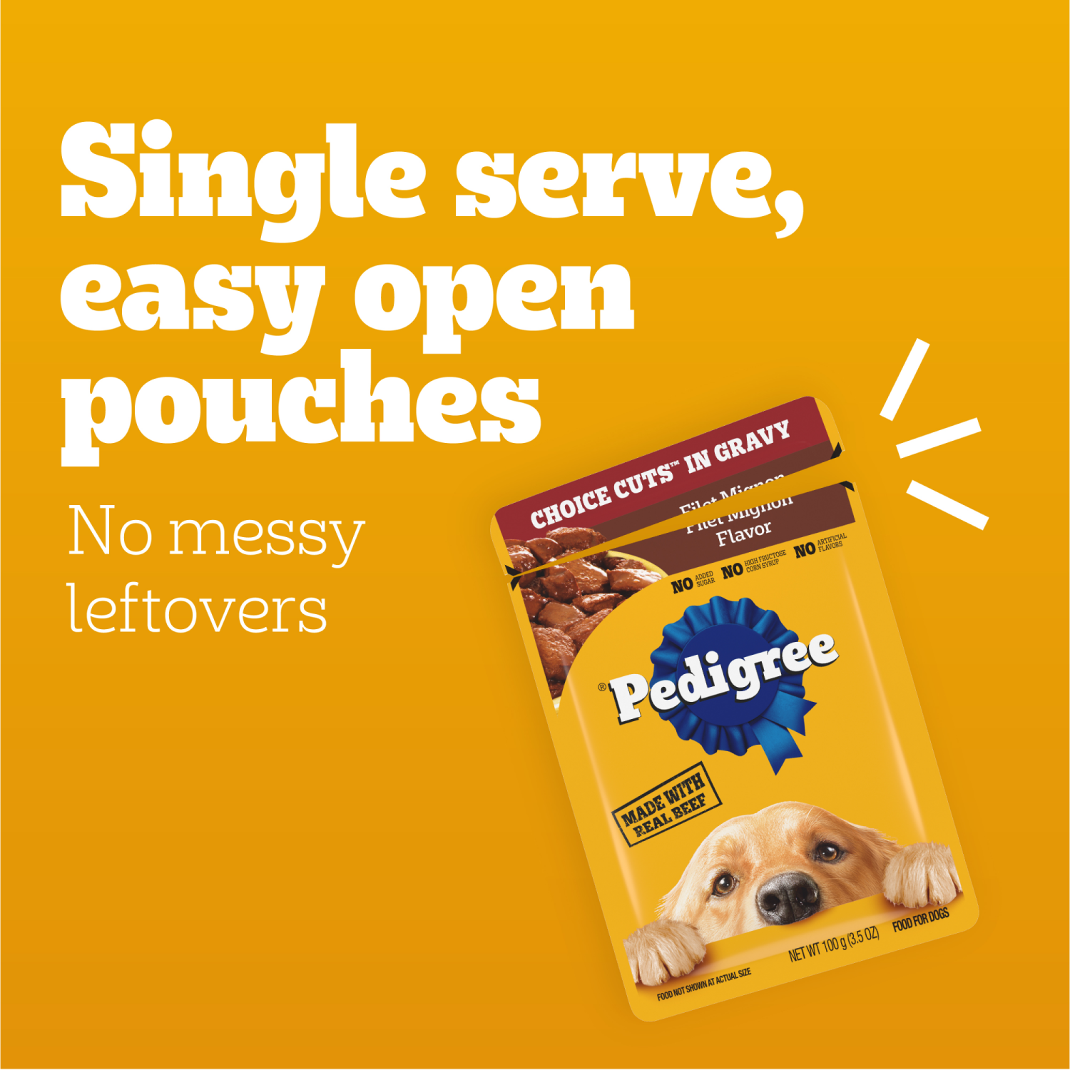 slide 2 of 5, Pedigree Choice Cuts in Gravy Grilled Chicken Flavor/Filet Mignon Flavor/Hickory Smoked Chicken Flavor Food for Dogs Variety Pack 18 - 3.5 oz Pouches, 18 ct