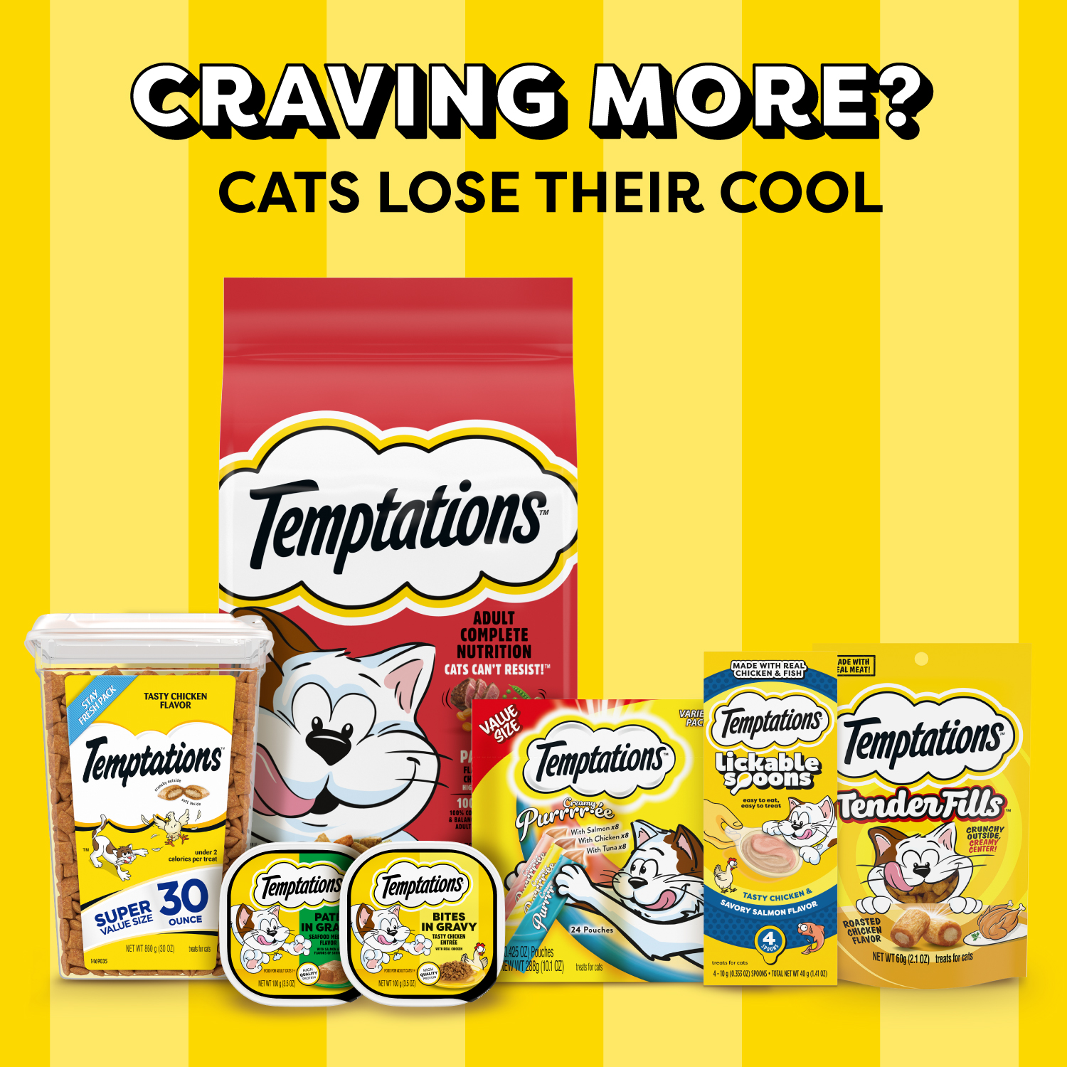 slide 5 of 8, TEMPTATIONS ShakeUps Crunchy and Soft Cat Treats, Crustacean Celebration Flavor, 2.47 oz. Pouch, 2.47 oz