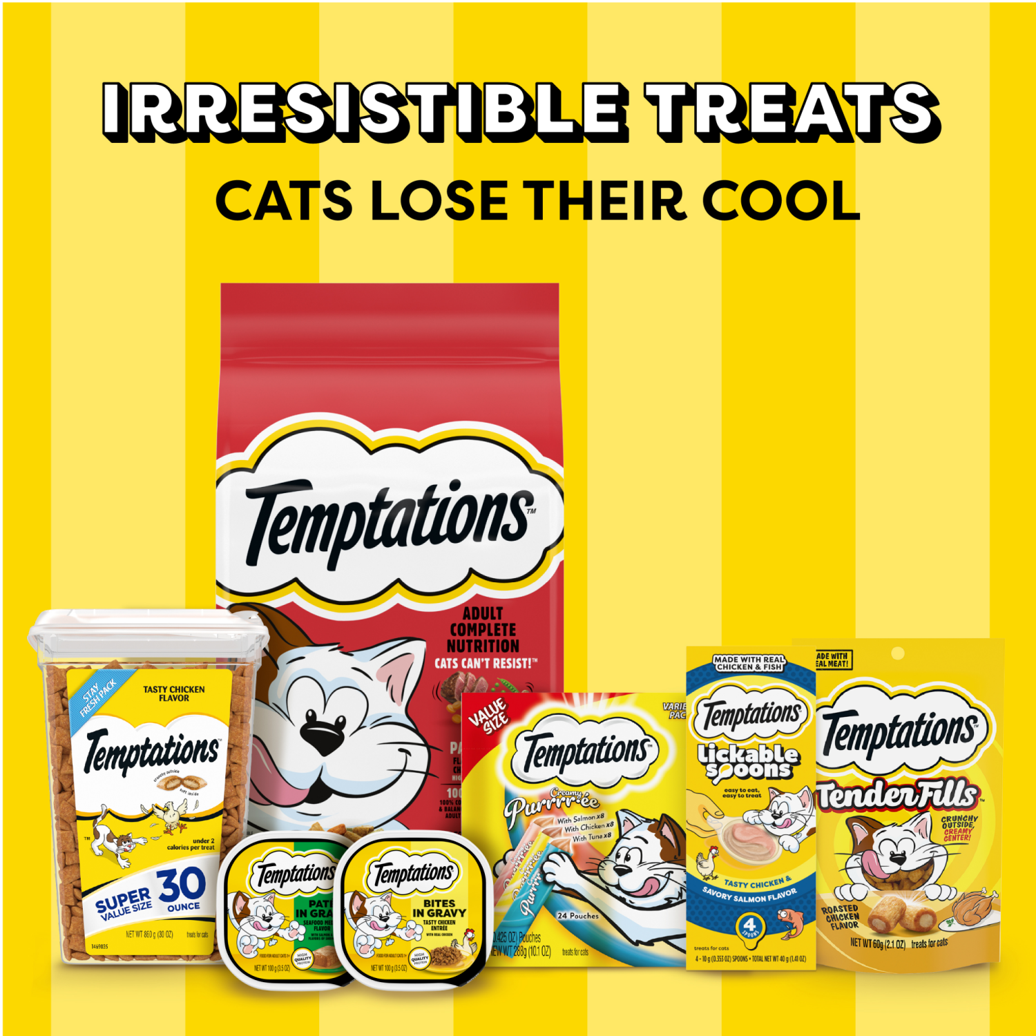 slide 5 of 8, Temptations Lickable Puree Tasty Chicken Flavor Treats for Cats 16 - 0.423 oz Pouches, 16 ct