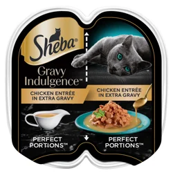 Sheba Gravy Indulgence Premium Chicken Entree in Extra Gravy Cat Food 2 - 1.32 oz Packs