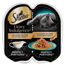 Sheba Gravy Indulgence Premium Chicken Entree in Extra Gravy Cat Food 2 - 1.32 oz Packs