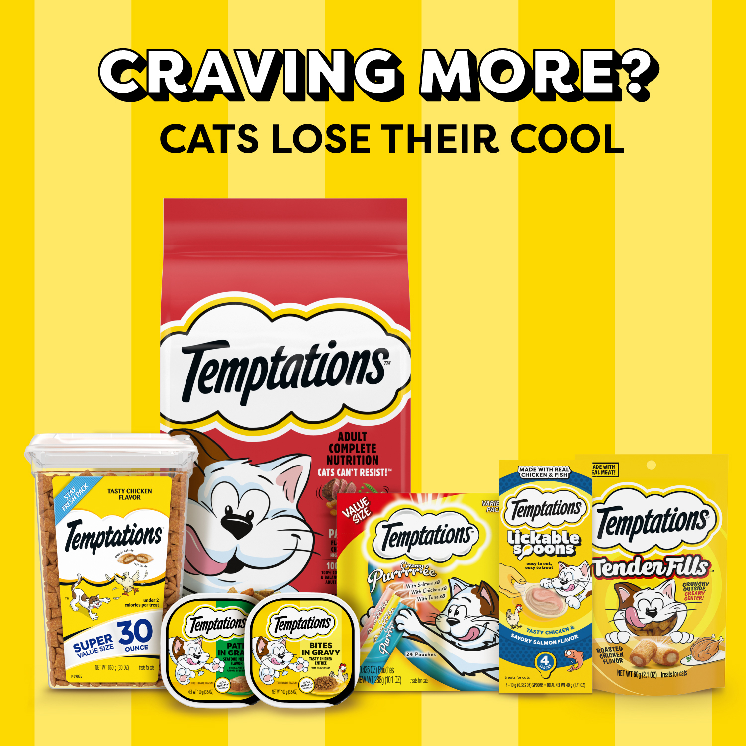 slide 3 of 5, Temptations Catnip Fever48 oz, 48 oz