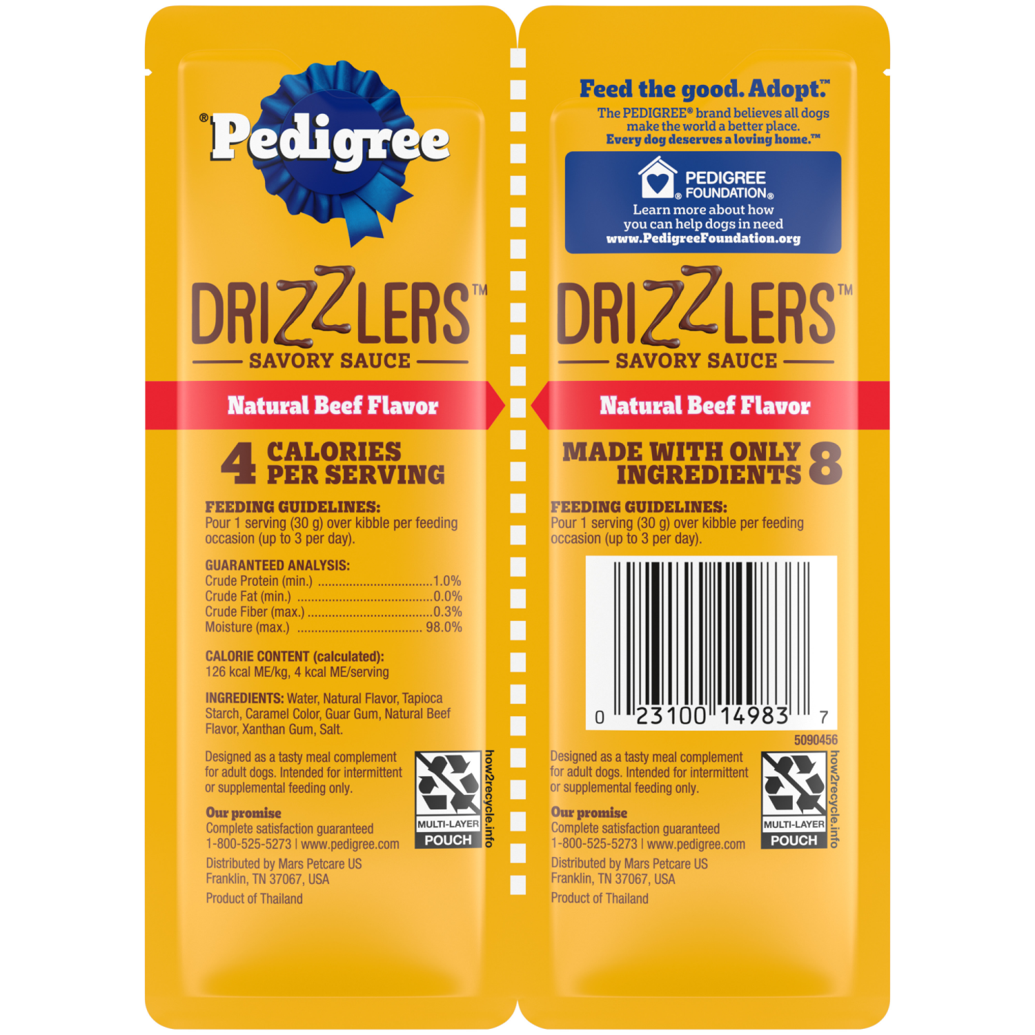 slide 6 of 8, Pedigree Meal Complement for Dogs, Natural Beef Flavor, Savory Sauce, 2 ct