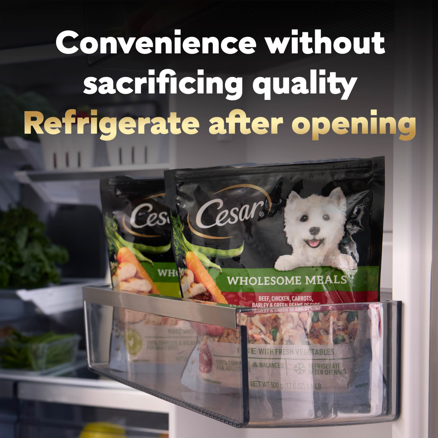 slide 5 of 8, Cesar Wholesome Meals Canine Cuisine 17.6 oz, 17.6 oz