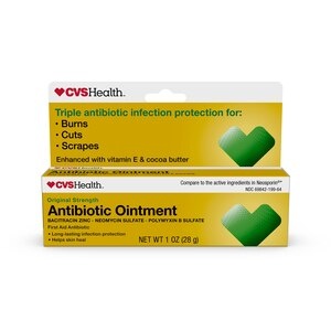 slide 1 of 1, Cvs Health First Aid Triple Antibiotic Ointment, Treats Minor Cuts, Scrapes And Burns, 1 oz