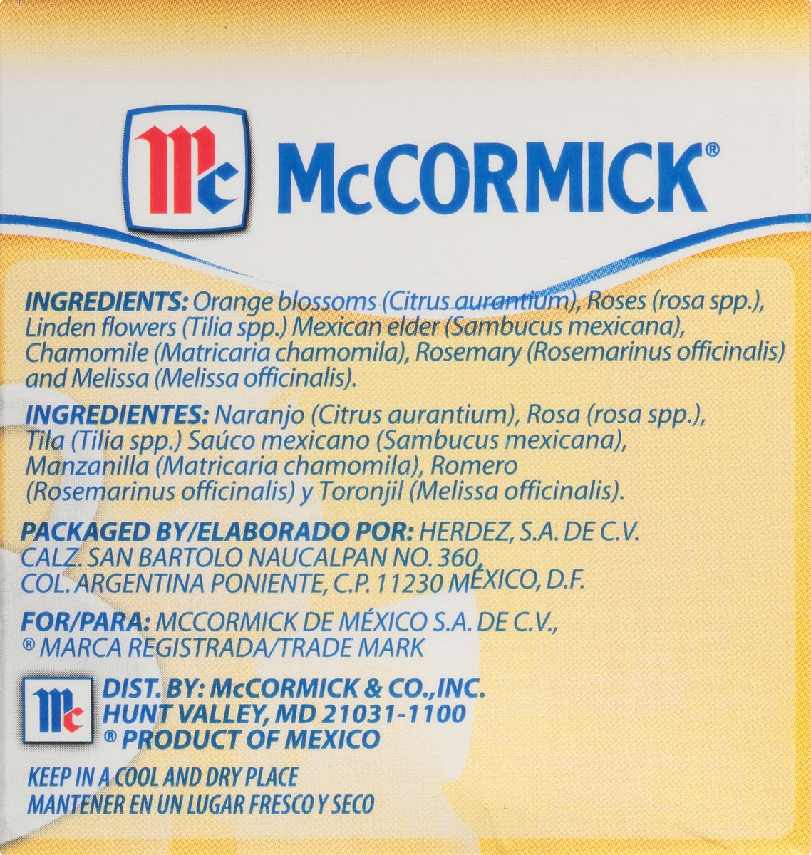 slide 8 of 9, McCormick Caffeine Free 7 Blossoms Tea- 1.23 oz, 1.23 oz