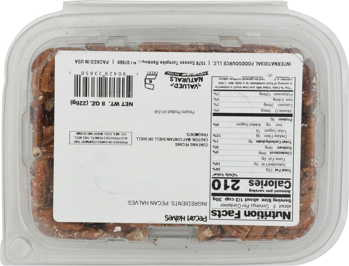 slide 7 of 13, Valued Naturals Pecan Halves 8 oz, 8 oz