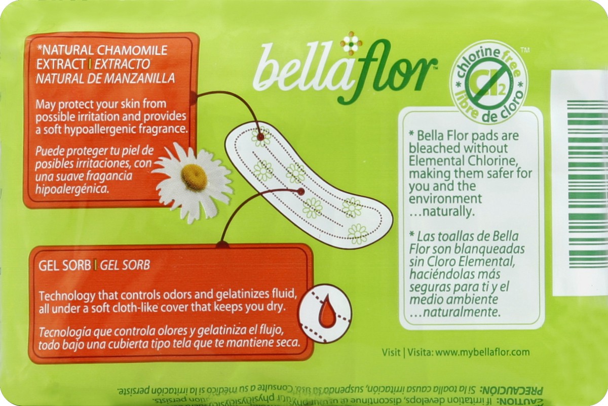 slide 4 of 8, Bella Flor Panty Liners 22 ea, 22 ct