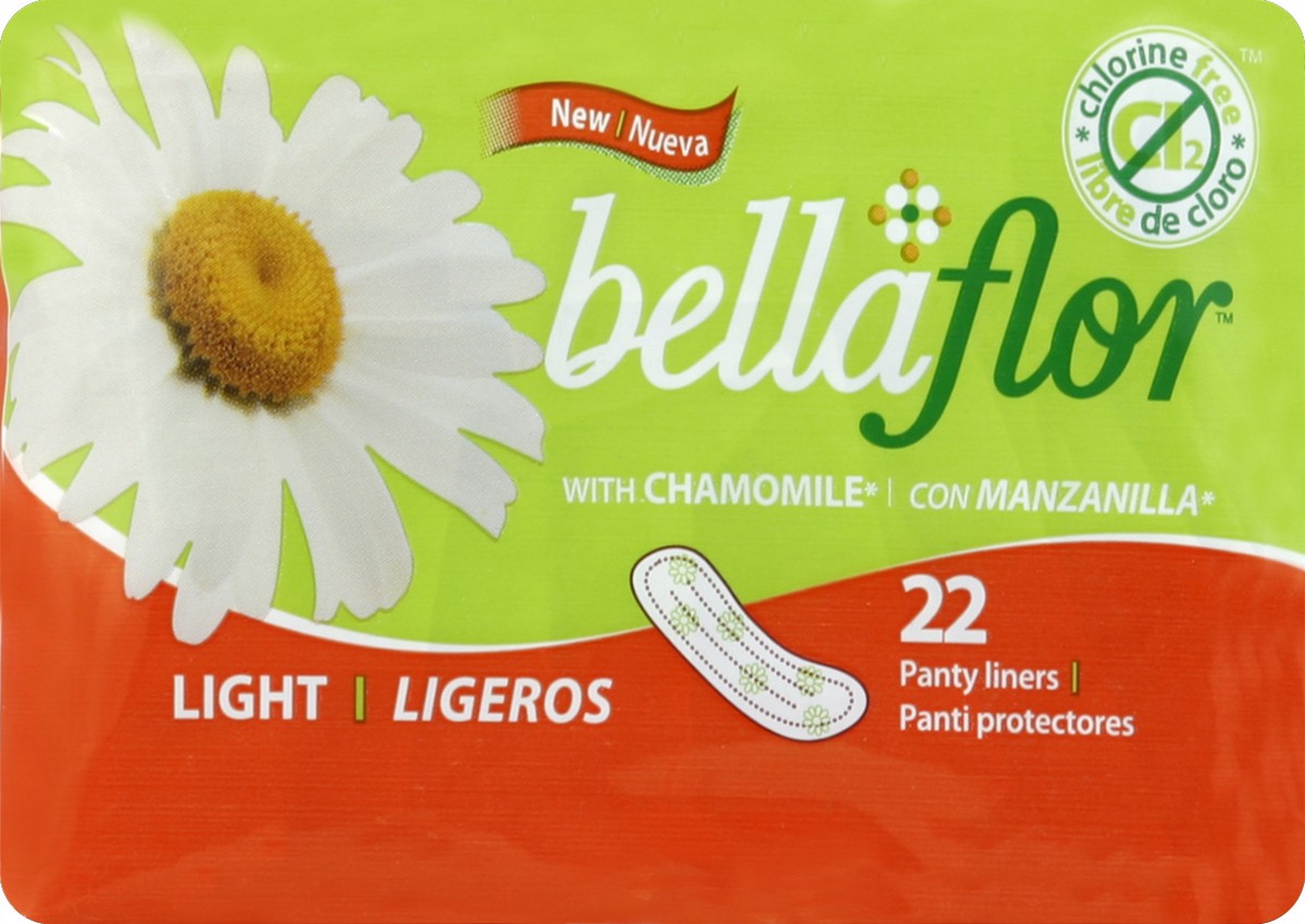 slide 1 of 8, Bella Flor Panty Liners 22 ea, 22 ct