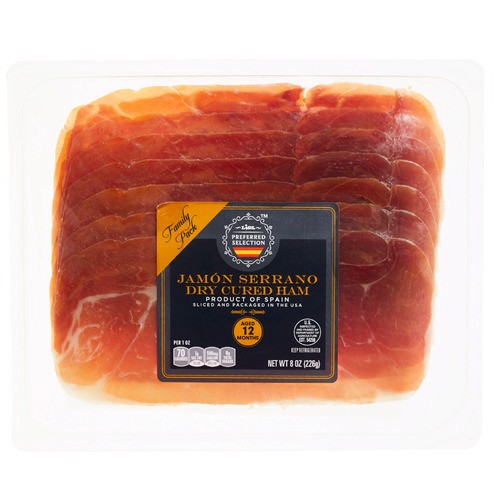 slide 1 of 1, Lidl Preferred Selection jamón serrano dry cured ham, family pack, 8 oz