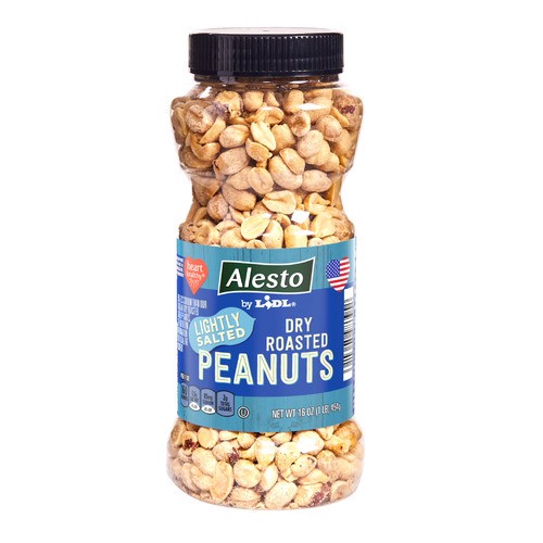 slide 1 of 1, Alesto dry roasted peanuts, lightly salted, 16 oz