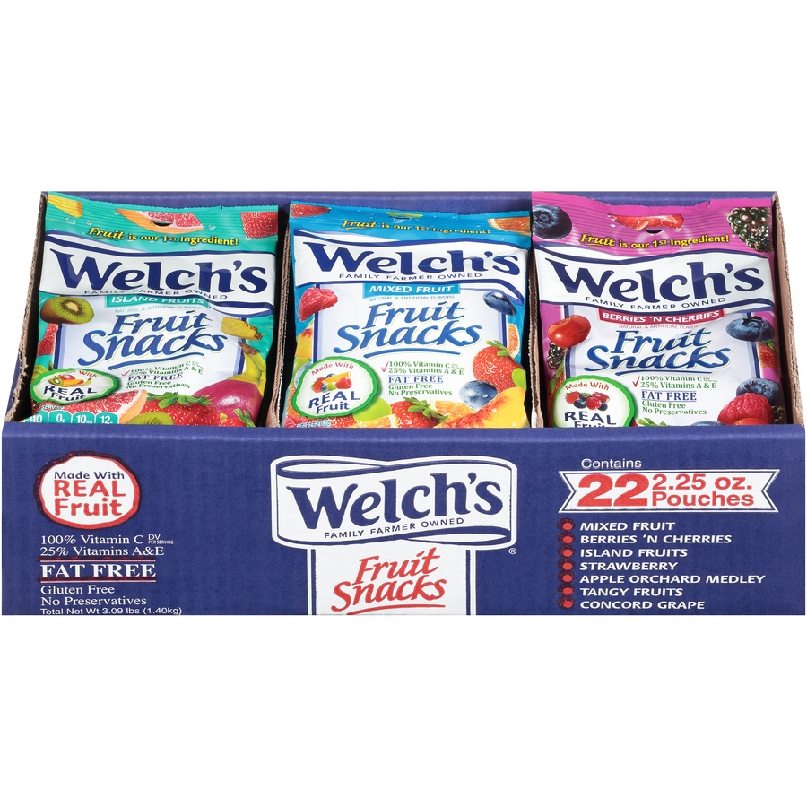 slide 1 of 1, Welch's Fruit Assorted Fruit Snacks, 22 ct