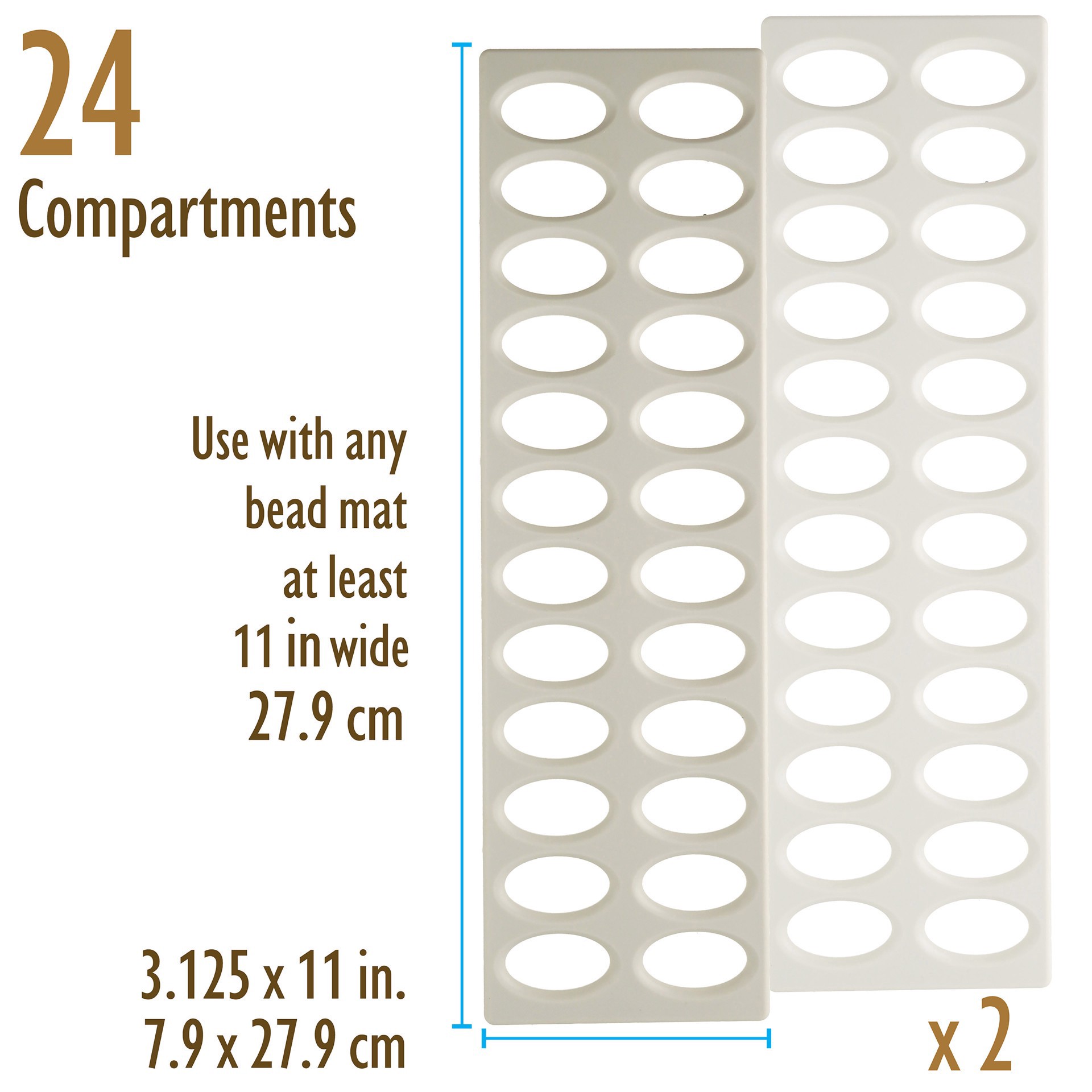 slide 6 of 7, The Beadsmith Basic Elements 24-Hole Seed Bead Sorters, 2ct., 2 ct