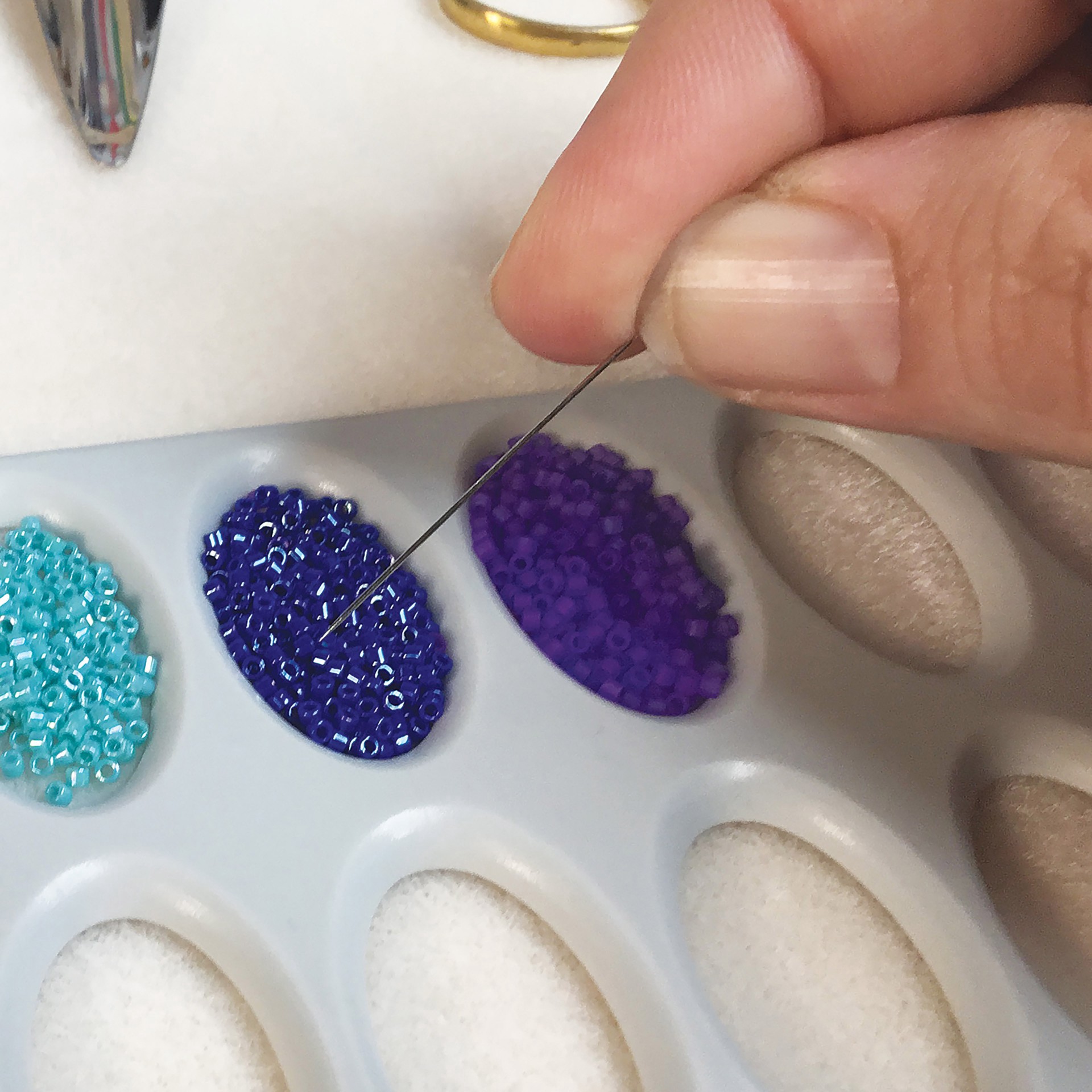 slide 4 of 7, The Beadsmith Basic Elements 24-Hole Seed Bead Sorters, 2ct., 2 ct