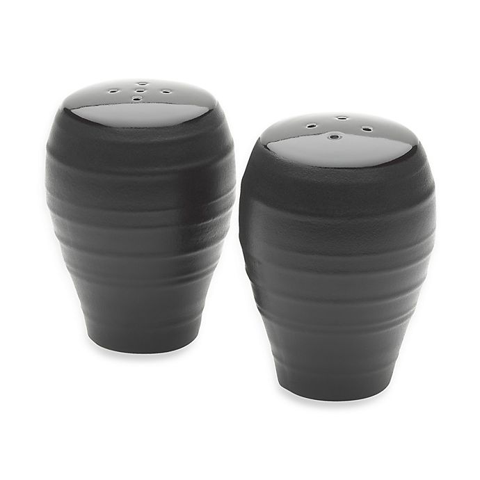 slide 1 of 1, Mikasa Swirl Salt and Pepper Shakers - Black, 1 ct