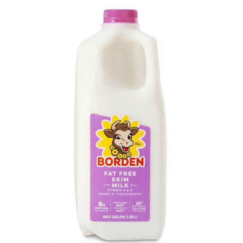 slide 1 of 6, Borden Milk 0.5 gl, 1/2 gal