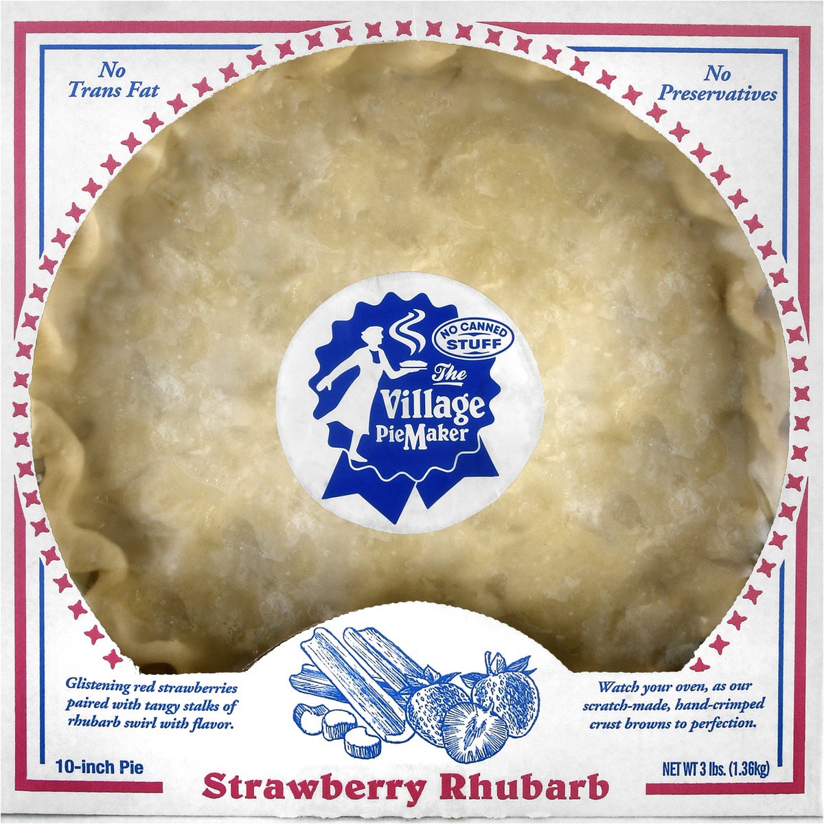 slide 7 of 9, The Village PieMaker Village PieMaker Strawberry-Rhubarb Pie, 3 lb