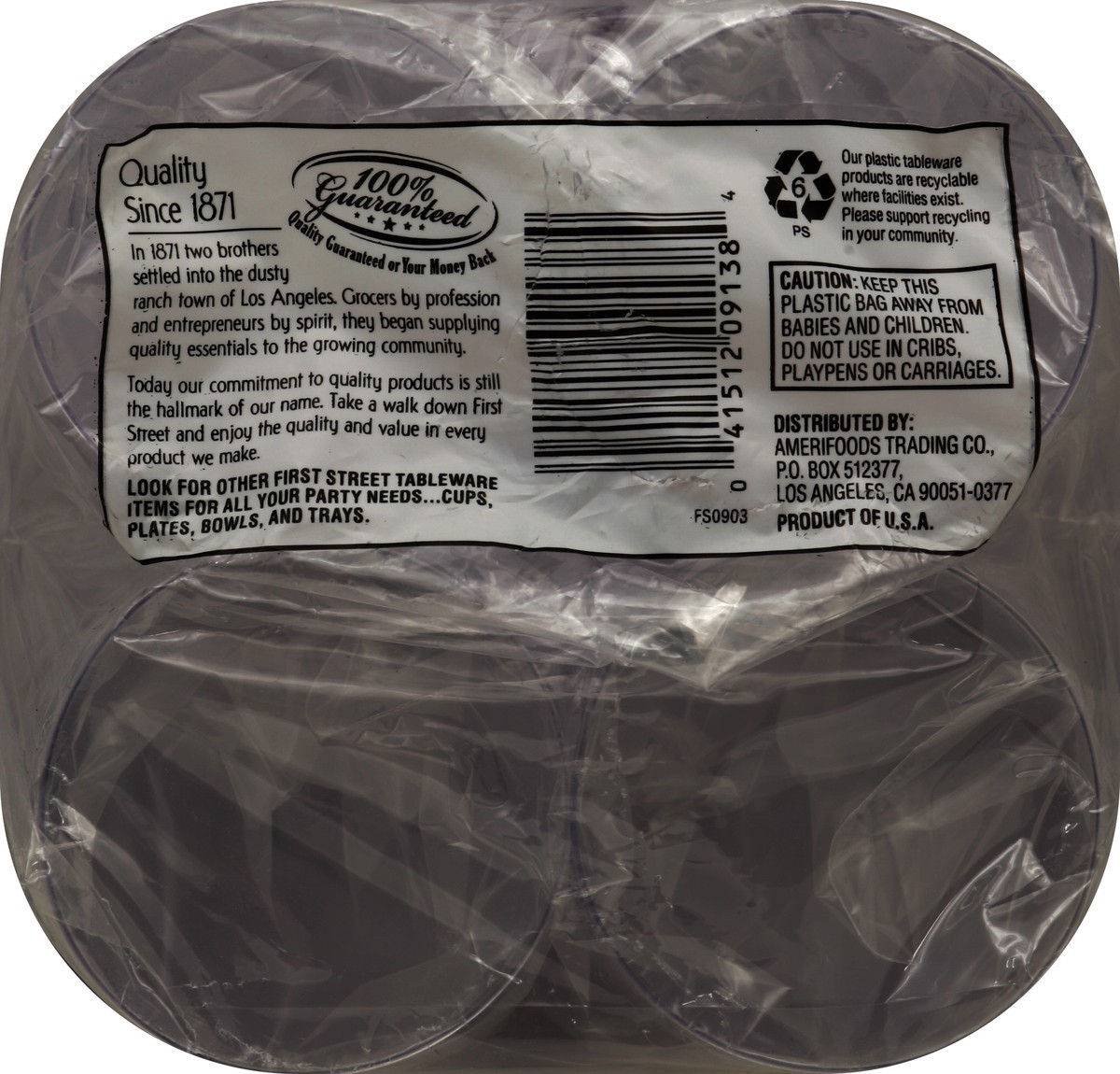 slide 5 of 6, First Street Clear Tumblers, 100 ct