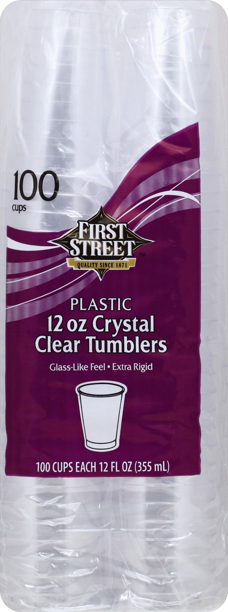 slide 4 of 6, First Street Clear Tumblers, 100 ct
