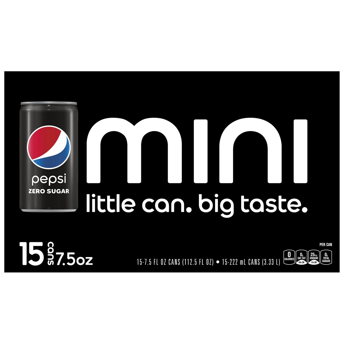 slide 4 of 6, Pepsi Zero Sugar 7.5 Fl Oz 15 Count Cans, 7.5 fl oz