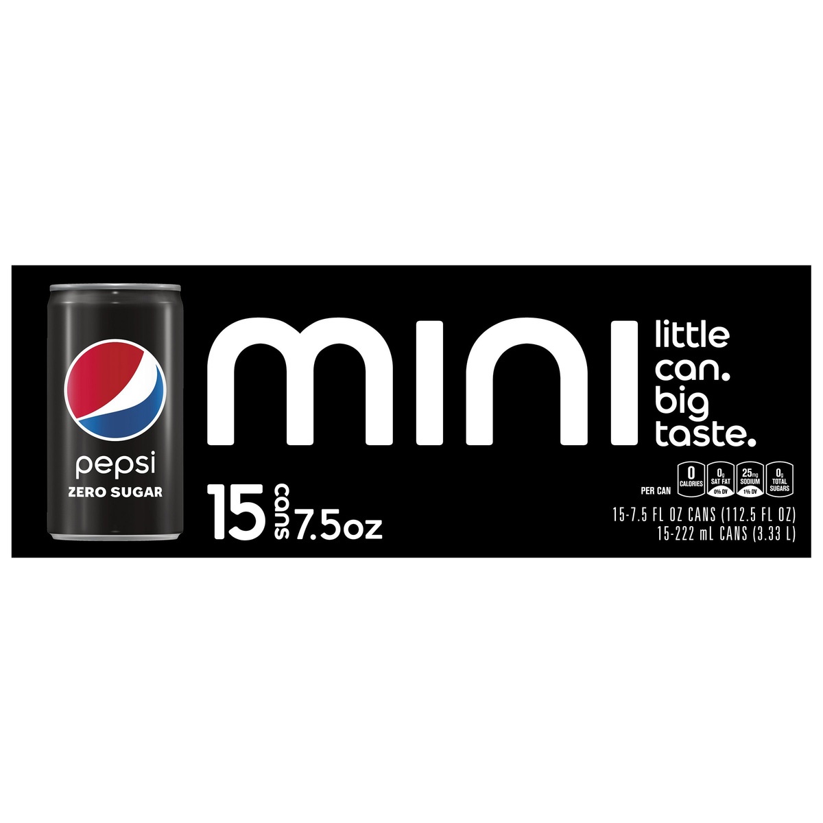 slide 6 of 6, Pepsi Zero Sugar 7.5 Fl Oz 15 Count Cans, 7.5 fl oz