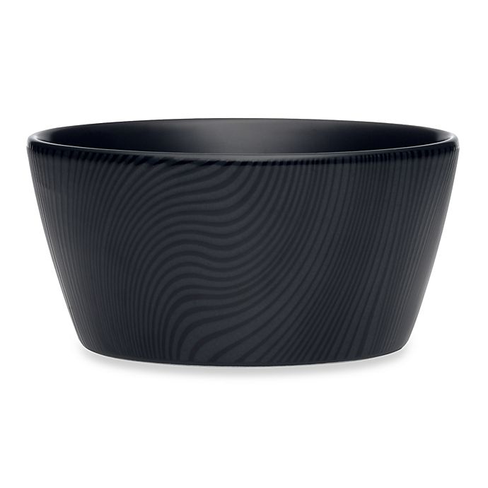 slide 1 of 1, Noritake Black on Black Dune Round Cereal Bowl, 1 ct