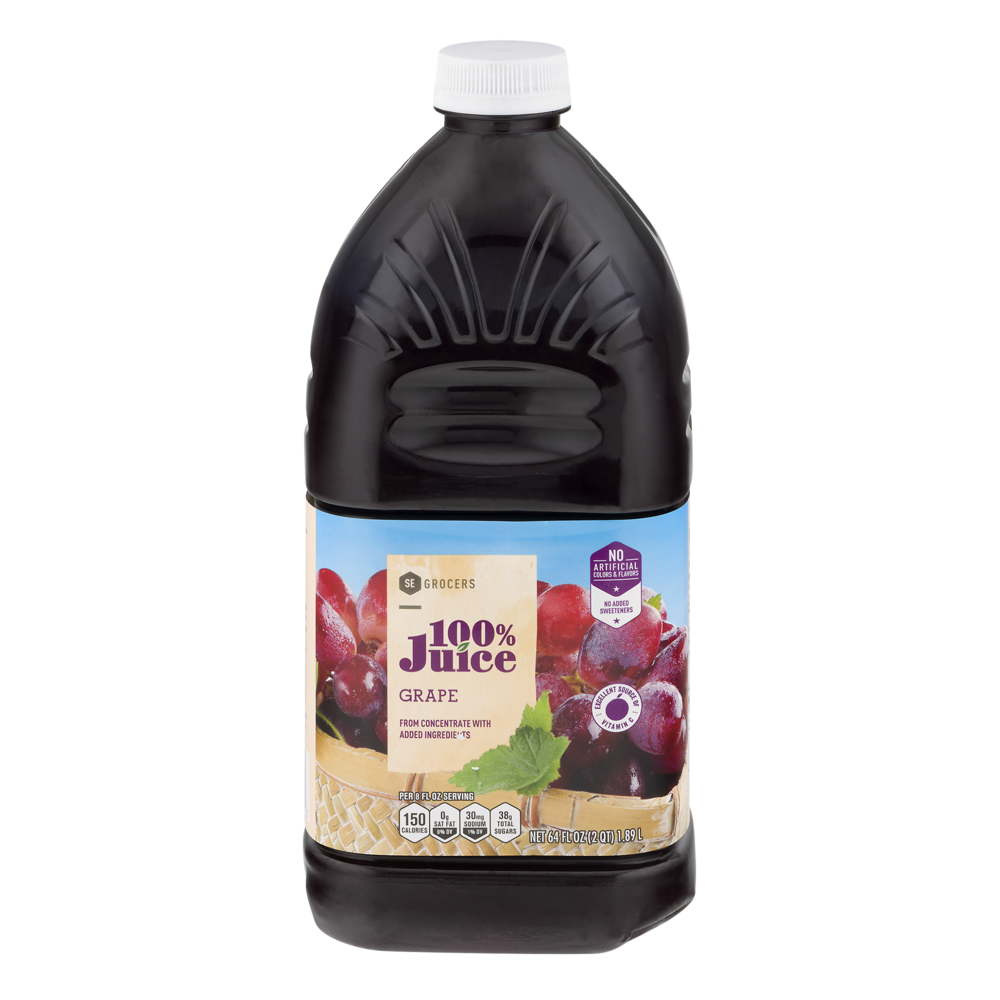 slide 1 of 1, SE Grocers 100% Juice Grape, 64 oz
