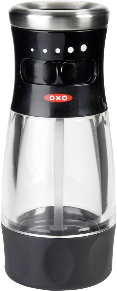 slide 1 of 1, OXO Soft Works Ceramic Pepper Grinder - Black/Clear, 1 ct