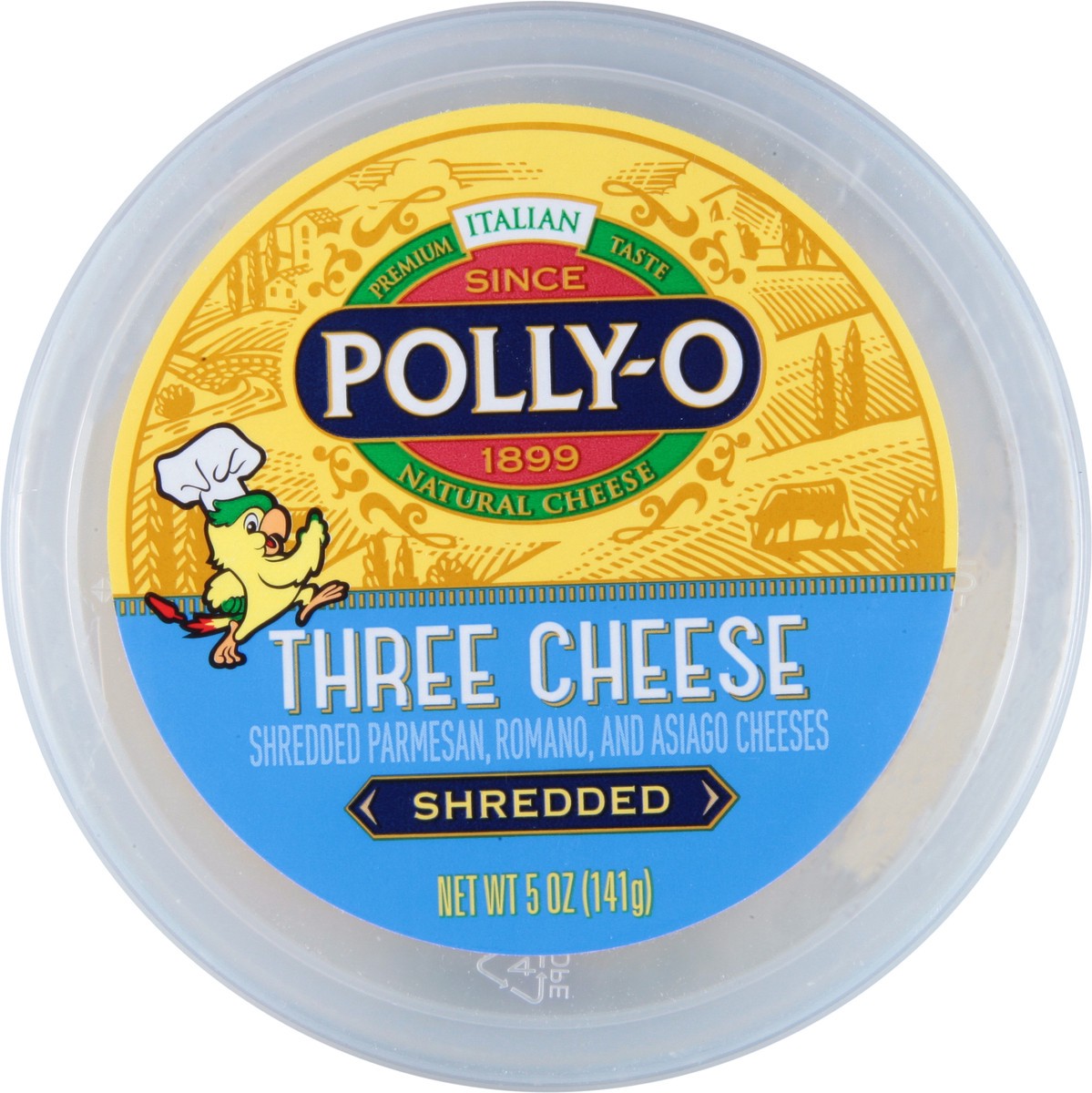 slide 4 of 9, Polly-O Three Cheese Shredded Cheese 5 oz, 5 oz