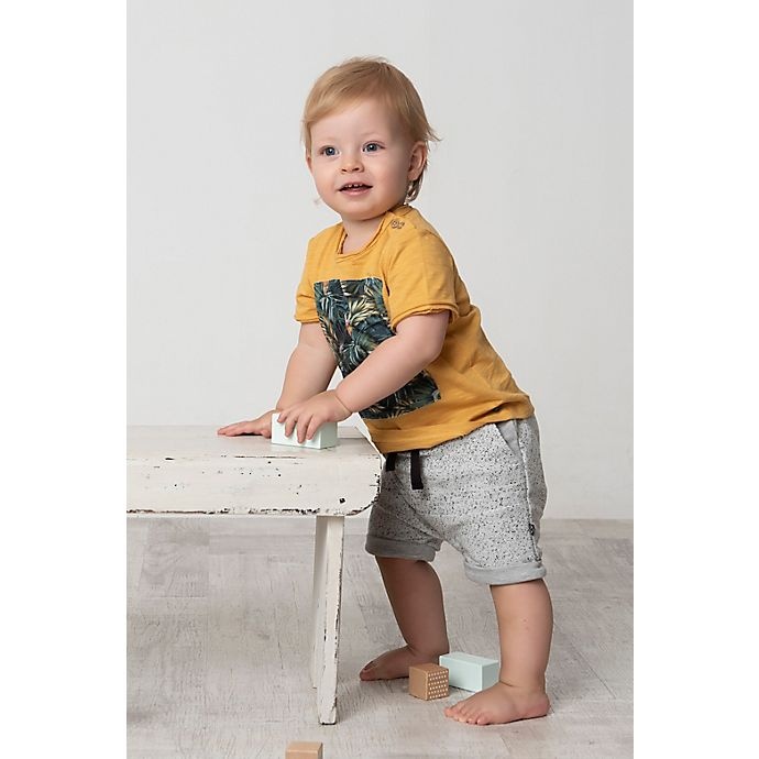 slide 3 of 8, Kidding Around Newborn Jungle T-Shirt and Shorts Set - Yellow, 2 ct