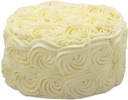 Central Market White Rosette Cake, 8 in