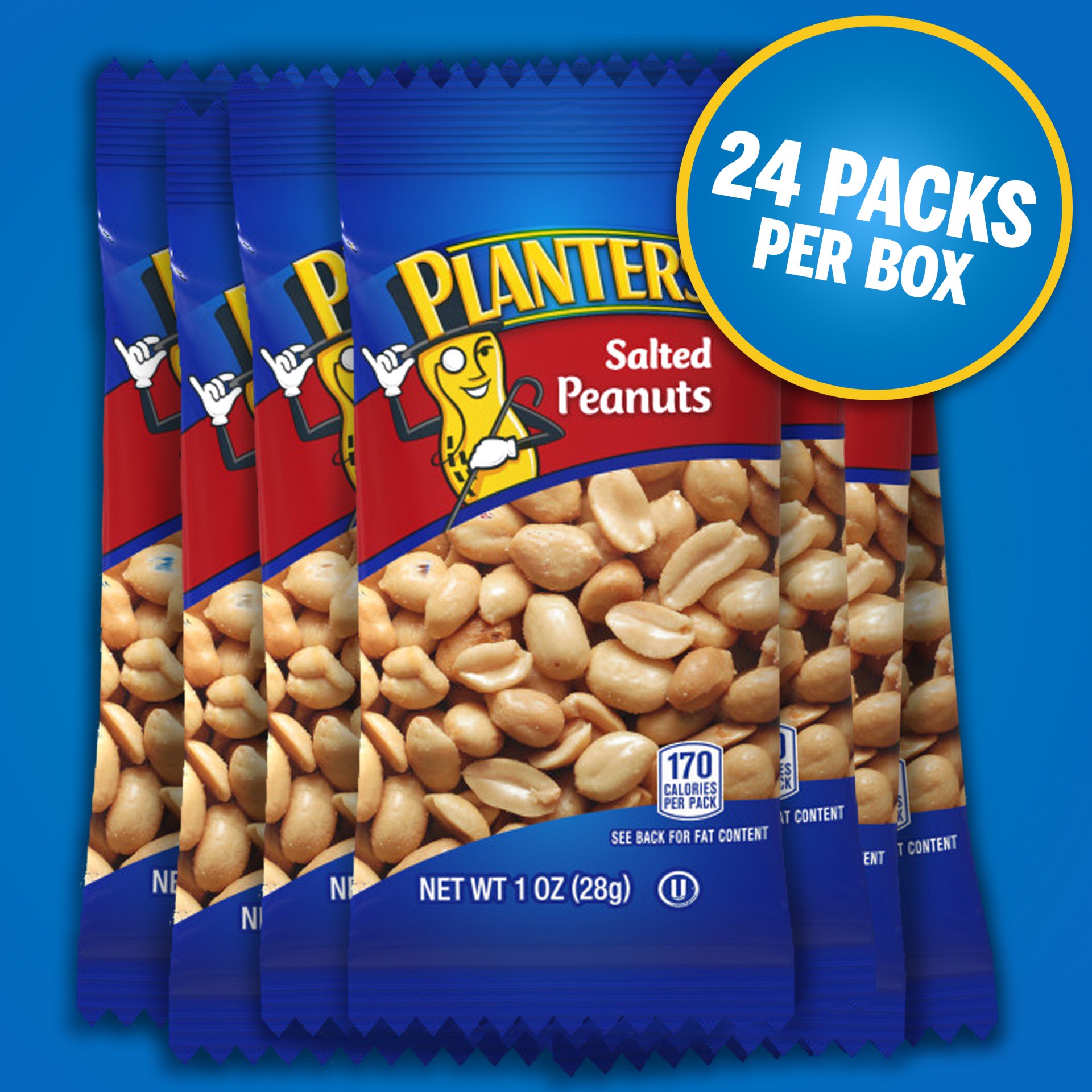 slide 6 of 12, Planters Salted Peanuts 24 - 1 oz Packs, 24 ct