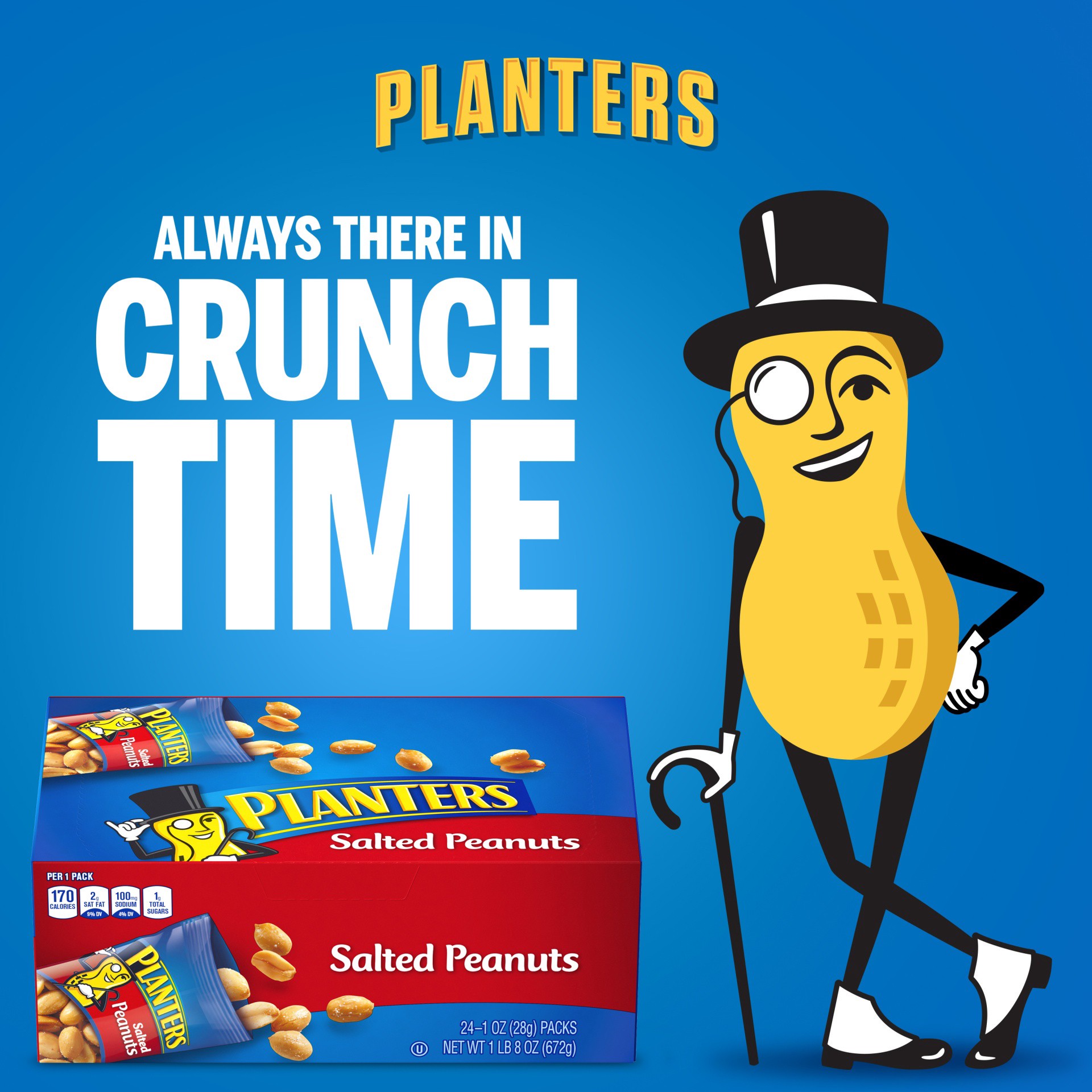 slide 11 of 12, Planters Salted Peanuts 24 - 1 oz Packs, 24 ct