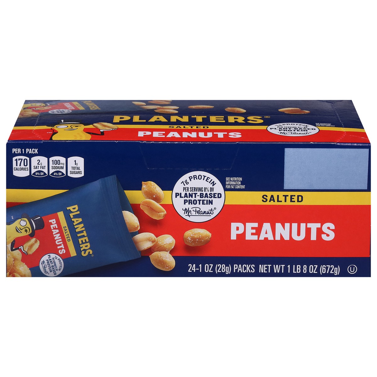 slide 1 of 12, Planters Salted Peanuts 24 - 1 oz Packs, 24 ct