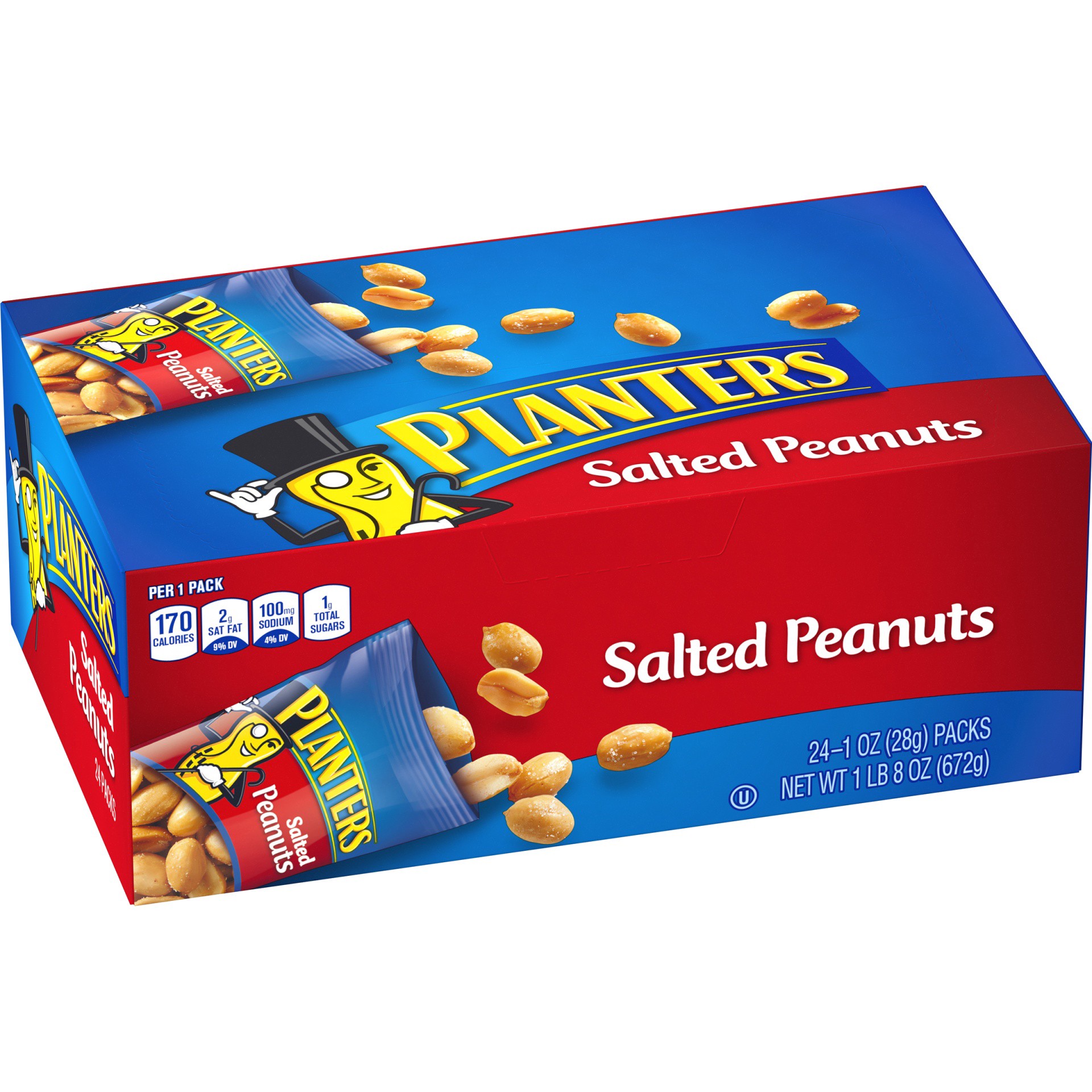 slide 9 of 12, Planters Salted Peanuts 24 - 1 oz Packs, 24 ct