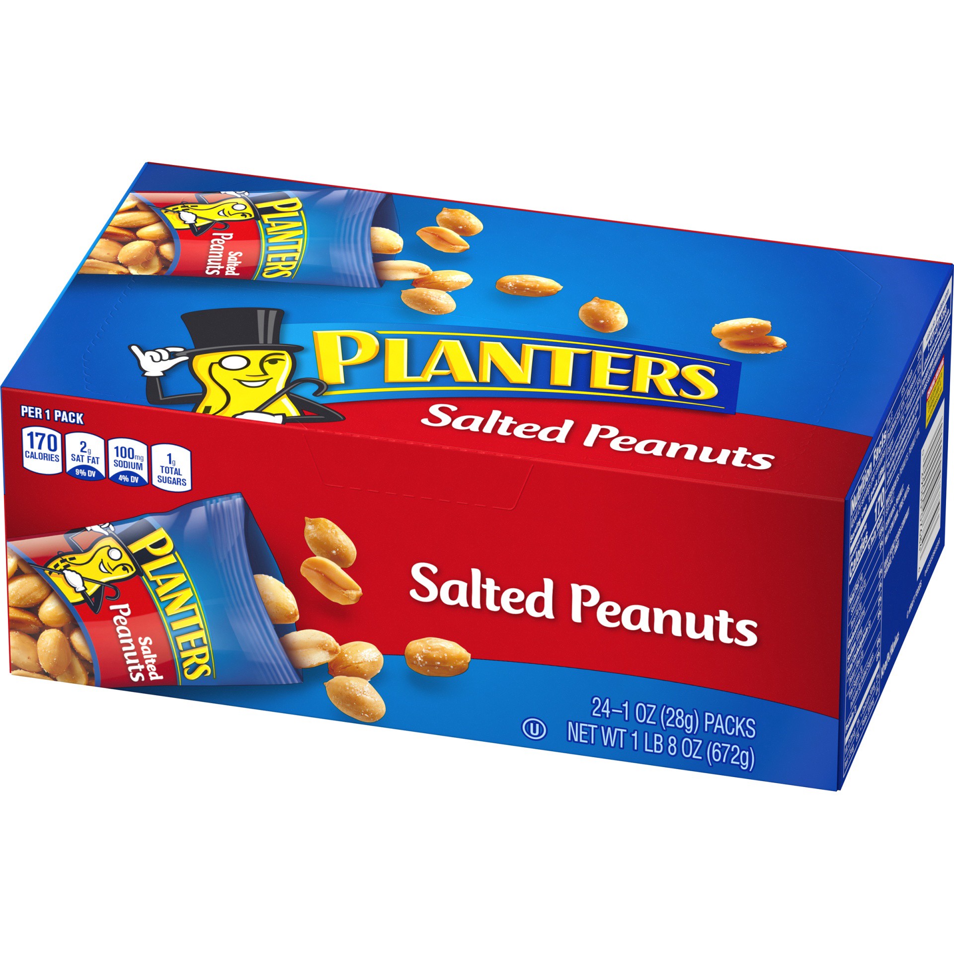 slide 8 of 12, Planters Salted Peanuts 24 - 1 oz Packs, 24 ct