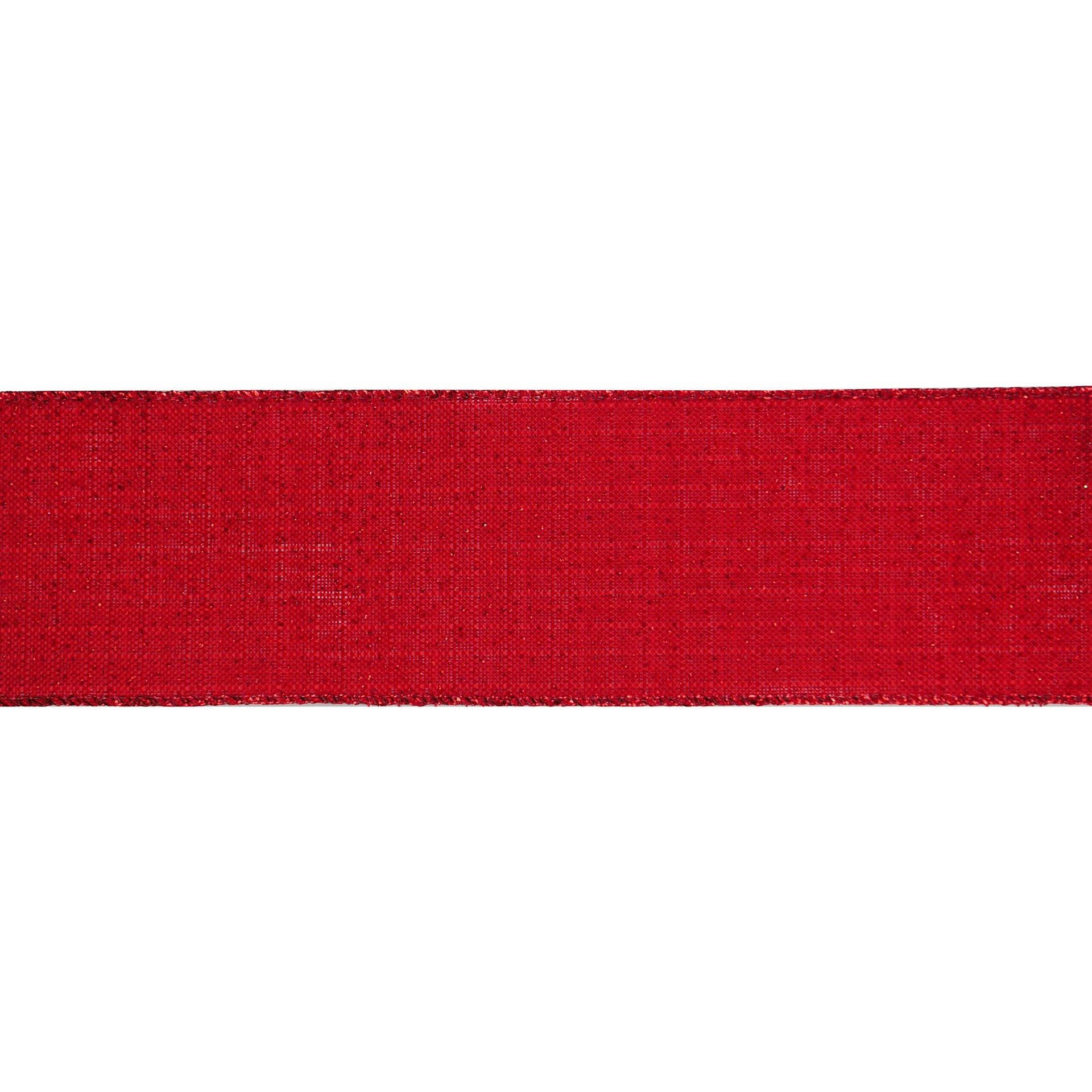 slide 3 of 3, 2.5" X 80ft. Red Shimmer Wired Jumbo Ribbon By Celebrate It, 2.5 in x 80 ft