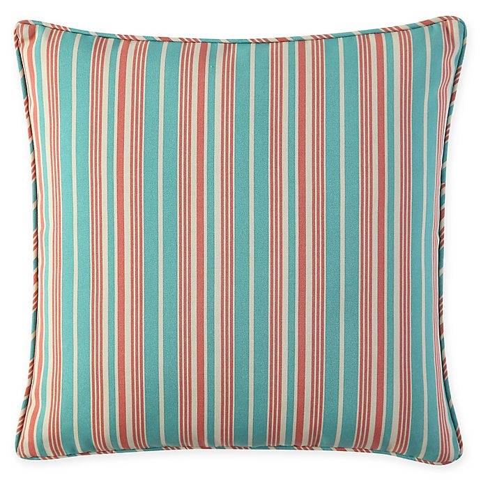 slide 1 of 5, Waverly Lexie Outdoor Square Throw Pillow - Blue/Red, 1 ct