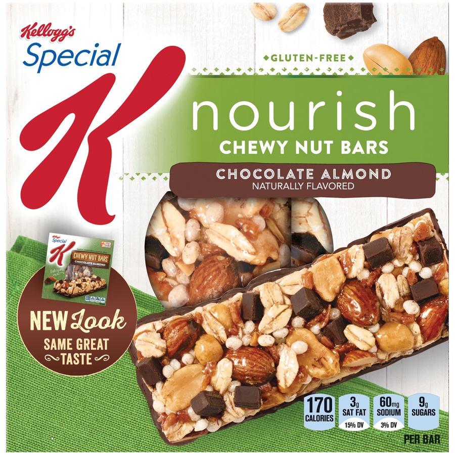 slide 1 of 7, Kellogg's Special K Nourish Chocolate Almond Chewy Nut Bars, 5 ct; 1.16 oz