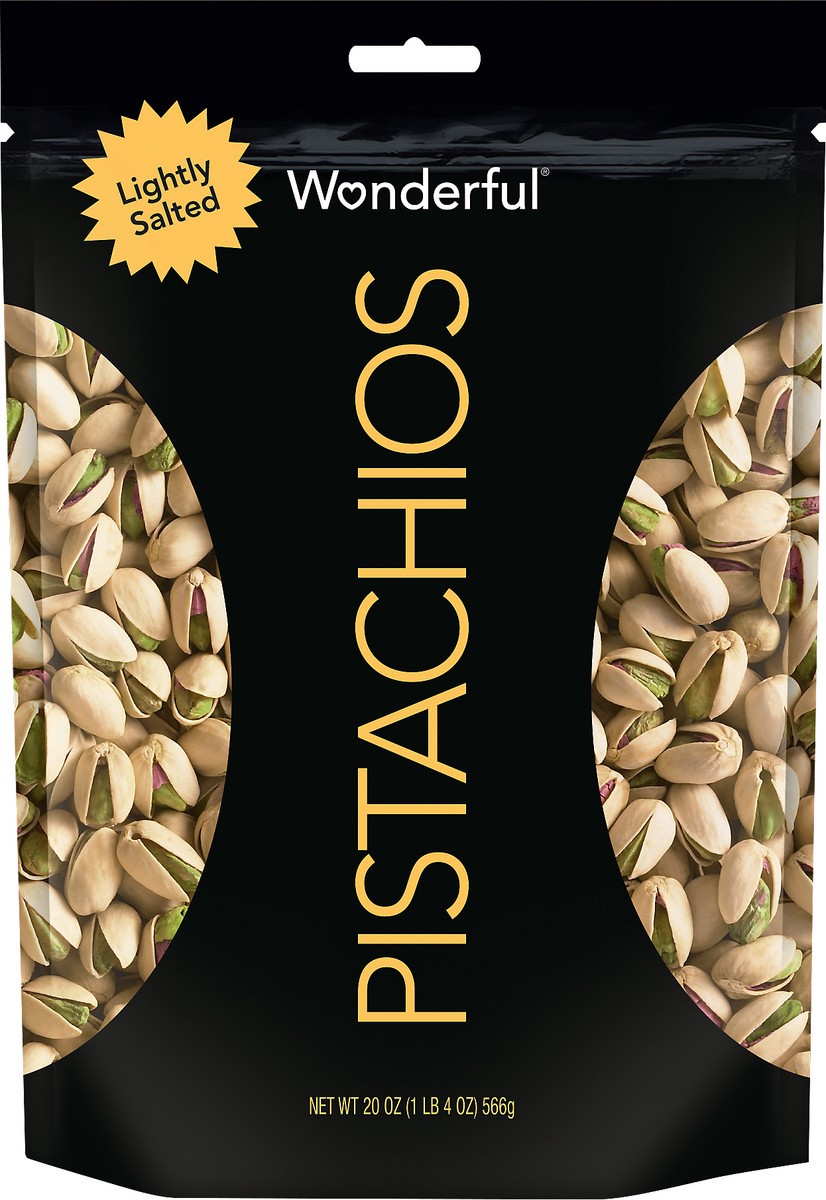 slide 2 of 3, Wonderful Pistachios, In Shell Roasted & Lightly Salted Pistachios, 20 Ounce Bag, 225 gram