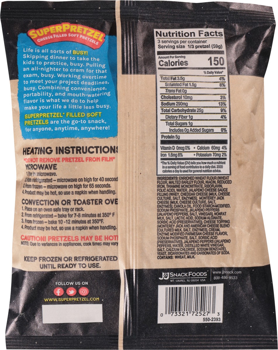 slide 2 of 14, SuperPretzel Jalapeno & Cheese Pretzels 6.25 oz, 6.25 oz