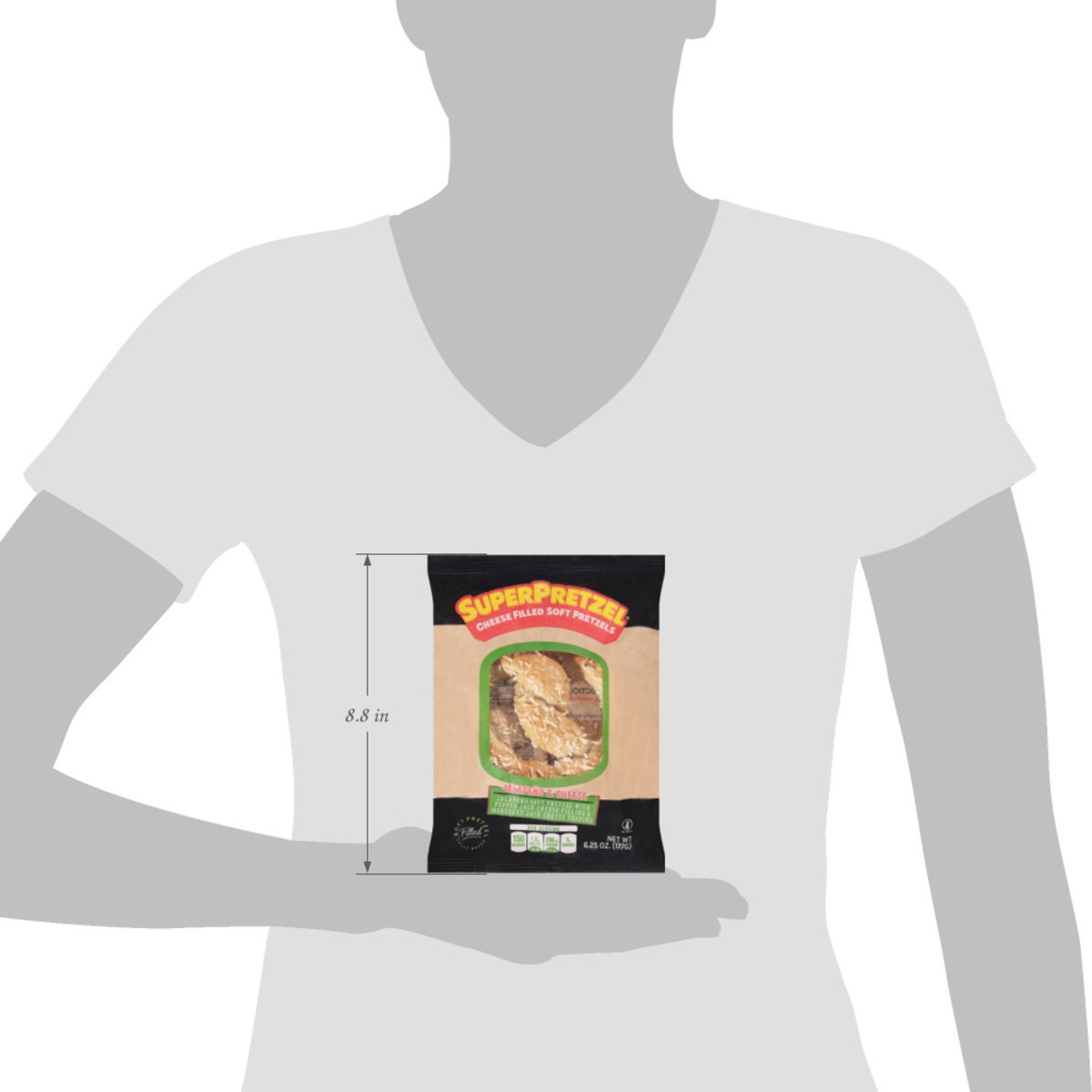 slide 14 of 14, SuperPretzel Jalapeno & Cheese Pretzels 6.25 oz, 6.25 oz
