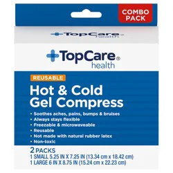 TopCare Hot & Cold Gel Compress Soothes Muscle Aches, Pain, Bumps & Bruises Reusable Large Pouch