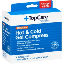 TopCare Hot & Cold Gel Compress Soothes Muscle Aches, Pain, Bumps & Bruises Reusable Large Pouch