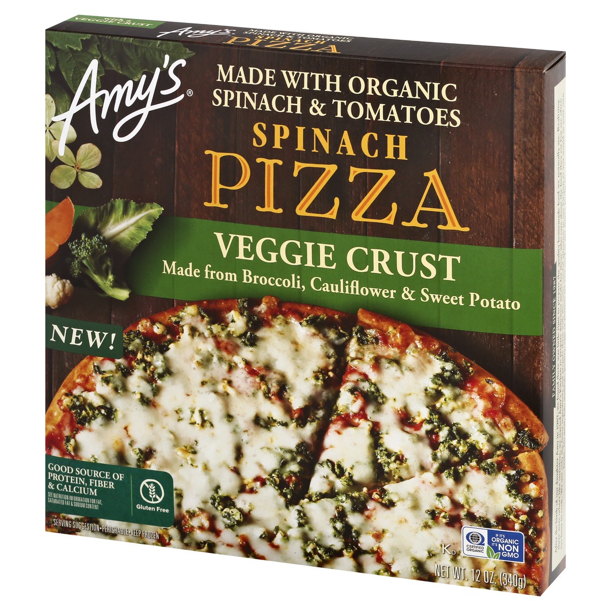 slide 4 of 10, Amy's Og3 Amys Pizza Spinach Veg, 8 ct; 12 oz